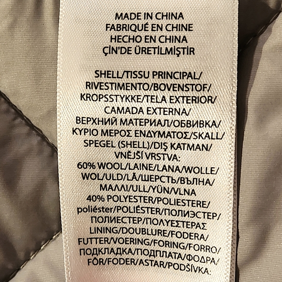 Polo by Ralph Lauren Long Quilted Wool Blend Coat Size XXL Color Grey - Picture 13 of 14